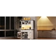 thumbnail image 4 of Farmhouse Coffee Bar Station with RGB Light, Power Outlet & 3 Hooks Pegboard | Used for Kitchen Coffee Making, Wine Storage & Personalized Display, 4 of 7