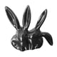 thumbnail image 4 of Estatua de conejo, decoración de conejito, lindo adorno, figura de conejo nórdico, animal de resina negro, 4 of 9