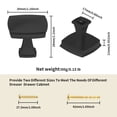 thumbnail image 5 of YIHATA 5 Pack 1-1/4" (30mm) Square Drawer Knob, Brass Kitchen Cabinet Knobs, Wide Dresser Knobs Drawer Pulls, Door Knobs Dresser Drawer Handles, Black, 5 of 8