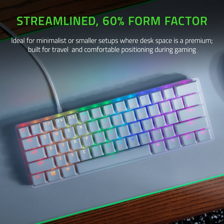 Razer Huntsman Mini Special Edition, 60% Form Factor, Linear Optical PC  Gaming Keyboard, Black/White