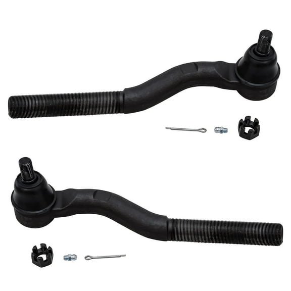 Detroit Axle - Front Tie Rods for 2007-2017 Jeep Wrangler, 2018 Wrangler JK, 2 Outer Tie Rods 2008 2009 2010 2011 2012 2013 2014 2015 2016 Replacement