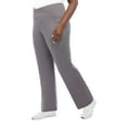 thumbnail image 4 of Jockey Women's High Waist Moisture Wicking Side Pockets Cross Waist Yoga Active Pants-Gray / XXL, 4 of 6
