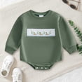 thumbnail image 2 of UngA Baby Boy Duck Hunting Clothes Mallard Duck Long Sleeve Sweatshirt Romper Fall Winter Spring Infant Outfit (Green,6-12 Months), 2 of 6