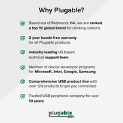 Plugable 14-in-1 USB C Docking Station with 4x HDMI, Quad Dock with 100W Charging