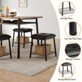 thumbnail image 4 of EDTara 2-Person Dining Table Set, Wood Table with Storage Rack, 2 Upholstered Chairs, Metal Legs, Ideal for Small Spaces, 4 of 8