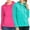 Fuchsia/Mint, variant on TheLovely Women's Thin Cotton Light Pullover Hoodie Sweater Top (Fuchsia/Mint, L)