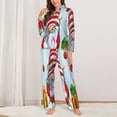 thumbnail image 2 of Sikiie Funny Christmas Gnome Women's Long-Sleeve Shirt and Full-Length Bottom Pajama Set (s-xxl)-Medium, 2 of 7