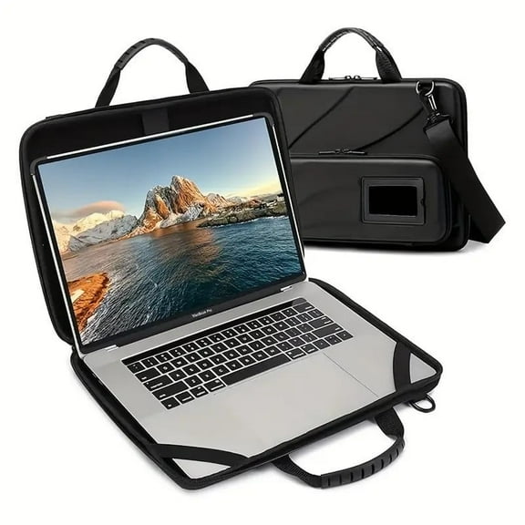 Laptop Sleeve Shoulder Bag Shockproof Computer Bag Waterproof EVA Protective Carrying Case