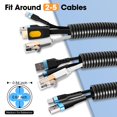 thumbnail image 2 of Tubo de telar de alambre YesBes de 60 pies/18 m 3/4 pulgadas, negro dividido, 2 of 6