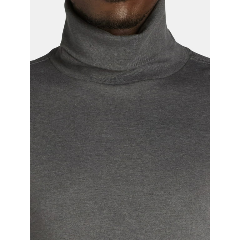 George Men s and Big Men s Interlock Turtleneck Shirt with Long Sleeves Sizes S 3XL