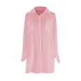thumbnail image 3 of Womens Spring Summer Shirts Mesh Button Down Sexy Top Long Sleeve Shirts for Women, 3 of 3