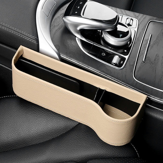 Drive+Passenger Side WonVon Car Seat Gap Storage Boxes,2PCS Auto Seat Console Organizer with Cup Holder