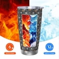 thumbnail image 5 of Salouo Spider Cobweb Print 20oz Tumbler with Lid,Stainless Steel Vacuum Insulated Tumbler Durable Insulated Coffee Mug Thermal Cup with Splash Proof Sliding Lid-Without Straw, 5 of 8
