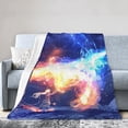 thumbnail image 2 of Super Soft Anti-Pilling Flannel Bed Blankets, Outer Space Ship Cozy Fluffy Warm All Seasons Throw Blanket for Sofa Bedding, 80"x60", 2 of 8