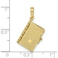thumbnail image 3 of 10K 3D Lords Prayer Bible Pendant Yellow Gold Material Modern Refined Delicate Made for expressing your unique story, 3 of 6