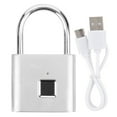 thumbnail image 2 of Candado inteligente de huellas dactilares Jadeshay aleación de zinc USB plata, 2 of 8