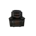 thumbnail image 5 of Pemberly Row Modern Contemporary Leather Glider Recliner in Brown, 5 of 7