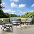 thumbnail image 2 of Afuera Living 4-Piece Metal/Fabric Sofa Set in Mist Green/Oil Rubbed Bronze, 2 of 11