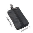 thumbnail image 3 of Wovilon Storage Bags Unisex Leather Key Case Wallet Pouch Bag Keychain Holder With Key Ring Zipper, 3 of 4