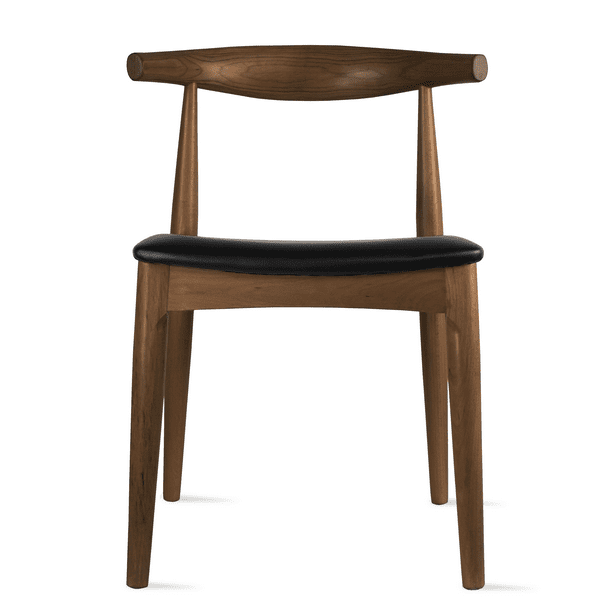 Homelala Espresso Dark Wood PU Leather Cushion Seat Elbow Chair Mid ...