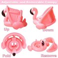 thumbnail image 3 of Flamingo Baby Pool Float with Canopy Inflatable Swimming Floats for Kids,Swimming Ring with Safety Seat Infant Floaty,Toddler Swimming Pool Float, 3 of 5