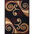 thumbnail image 2 of Designer Home Soft Transitional Indoor Modern Area Rug Curvy Swirls  - Actual Size: 7' 10" x 10' 6" Rectangle (Burgundy), 2 of 5