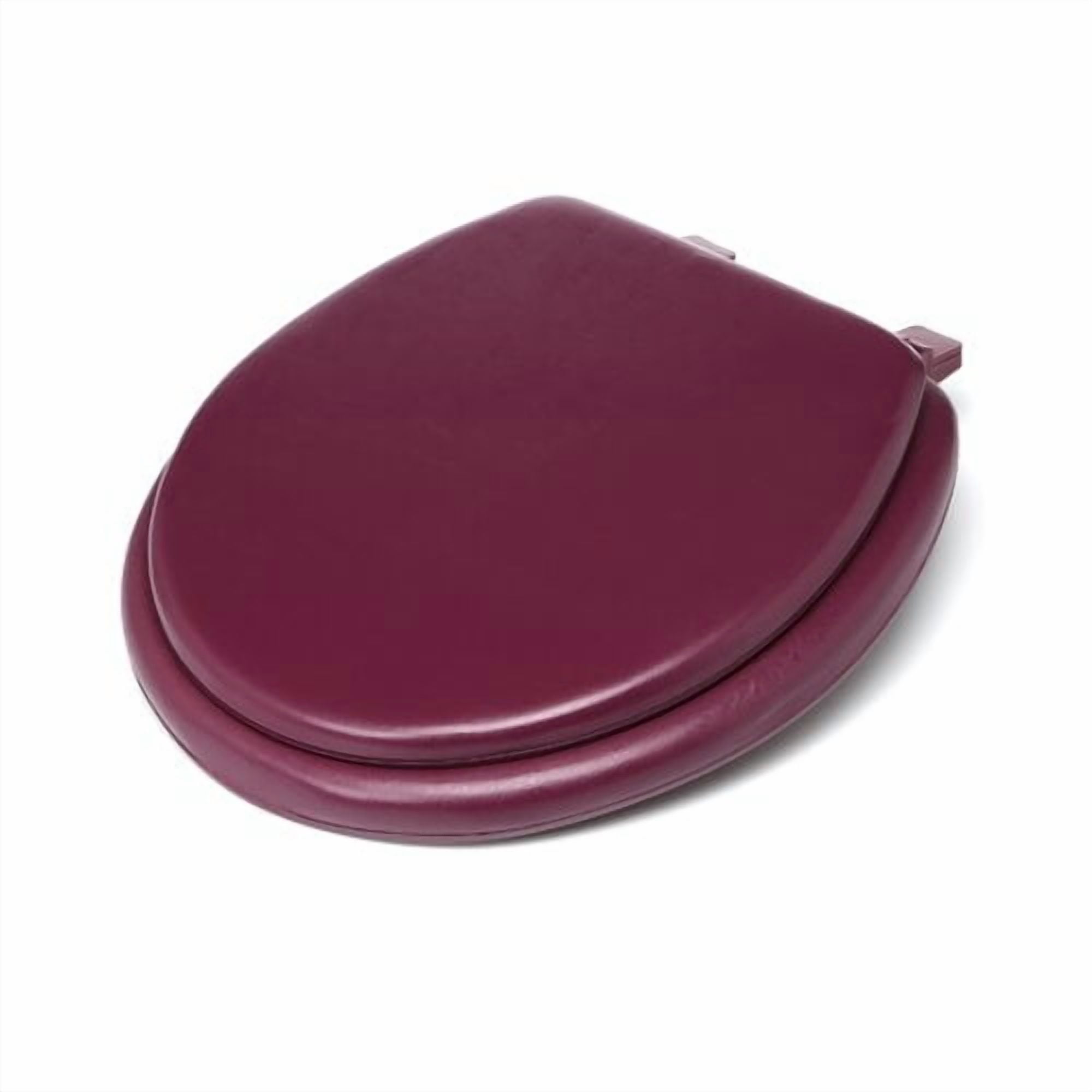 Achim Fantasia 17" Soft Standard Vinyl Toilet Seat, One Size Fits All, Burgundy