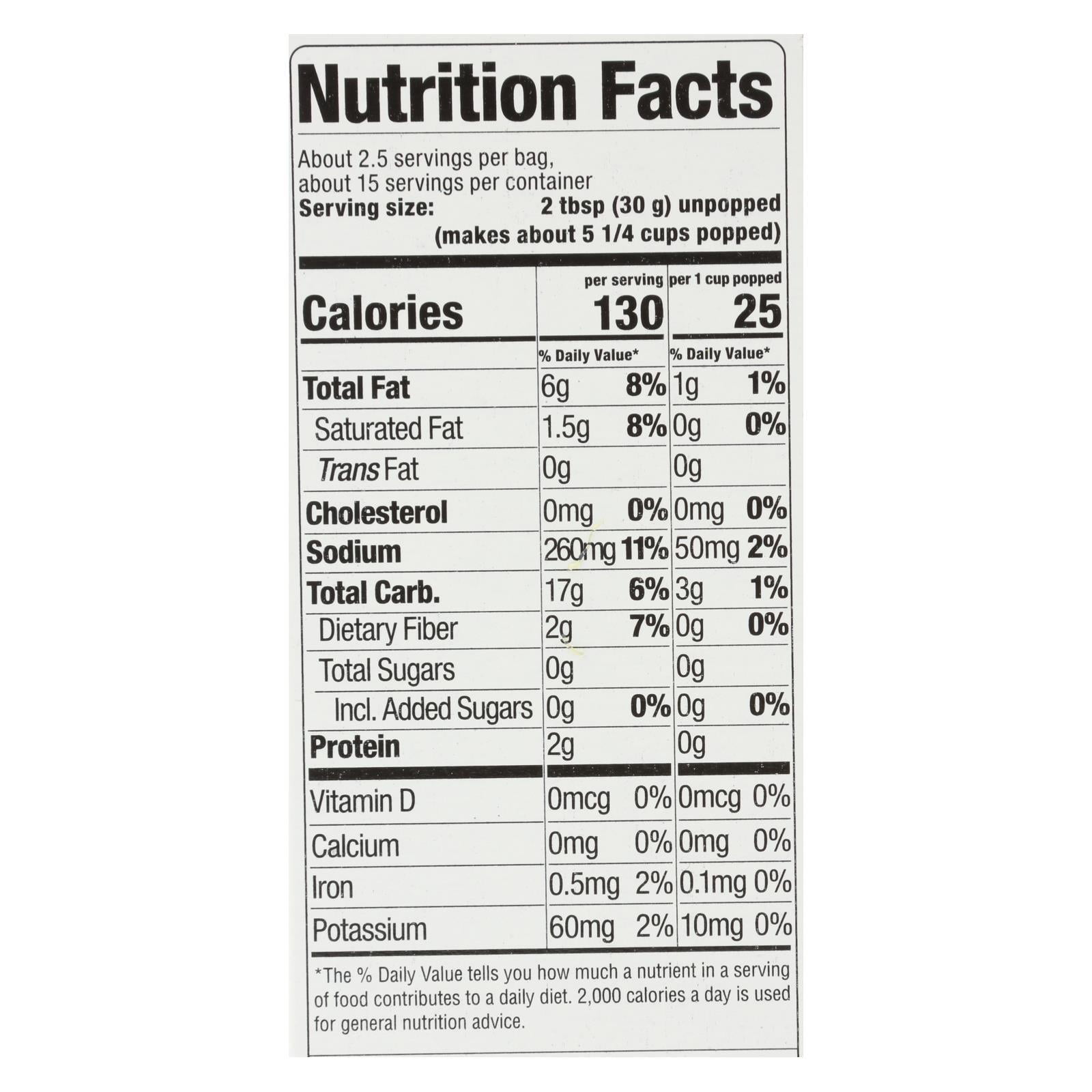 SkinnyPop Sea Salt Microwave Popcorn 2.8 oz, 6 per Pack (6 Packs Total)