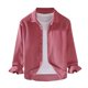 thumbnail image 1 of Camisas De Vestir Para Hombre Slim Fit Camisa de pana retro para hombre con solapa de color liso Camisa de manga larga a la moda (Pink, XXL), 1 of 3