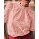 thumbnail image 4 of Blusa Prettygarden de verano bordada con ojales para mujer, color rosa, 4 of 7