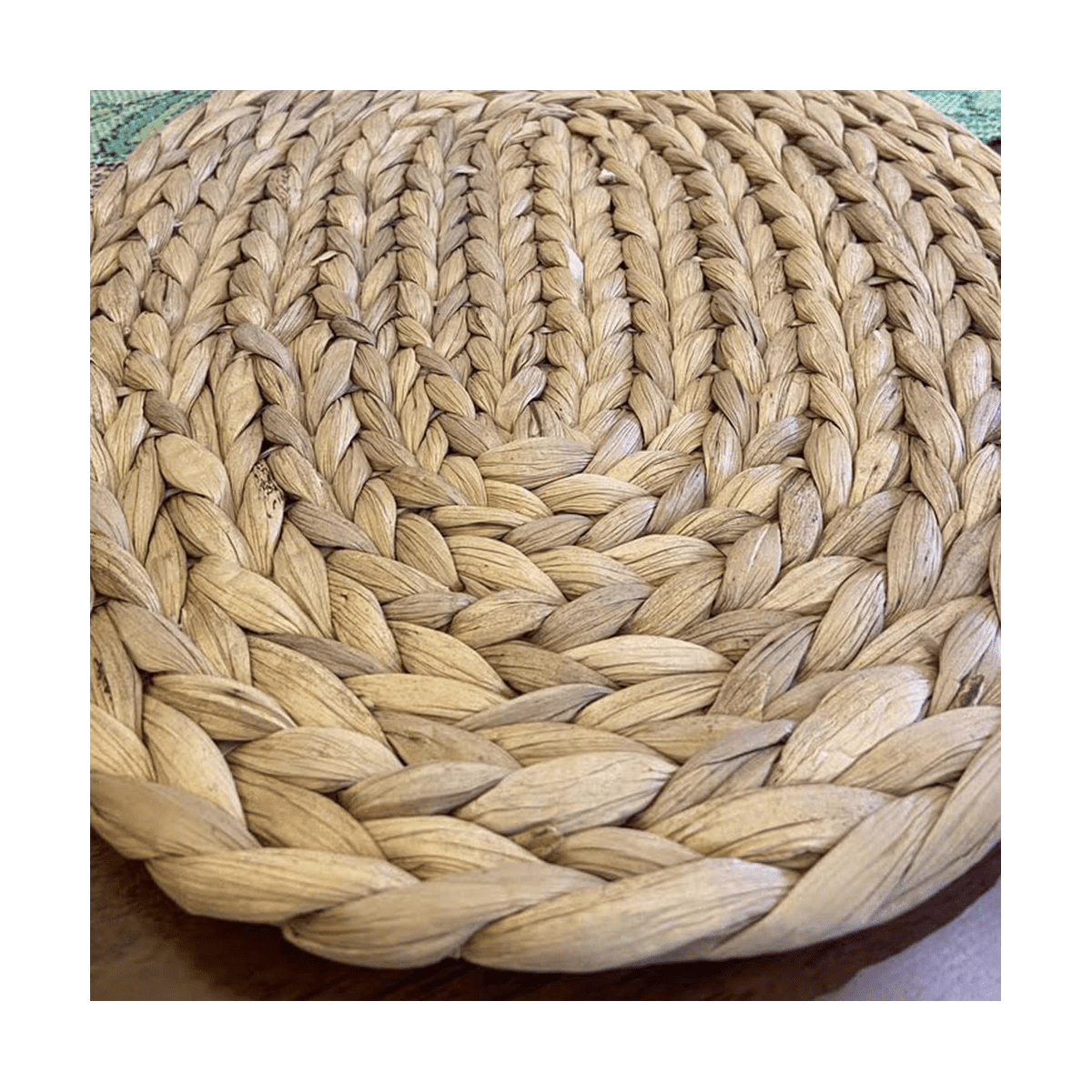 Oval Woven Placemats, Natural Water Hyacinth Placemats , Straw Braided Rattan Placemats, 12X16 Inches 4Pack,4 x Placemats,Brown