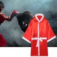 thumbnail image 3 of Naierhg Boxing Robe Silky Comfortable Loose Fit Long Sleeve Hooded Show Nylon Muay Thai Boxing Robe Boxing Performance, 3 of 8