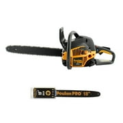 Poulan Pro 18" 2 Cycle Gas Chainsaw & Replacement Bar (Certified Refurbished)