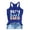 Blue, variant on Fshinging Basic Cute Women Tank Top Racerback Summer Casual Loose Fit Camisole Workout Beach Shirts Slim Black L