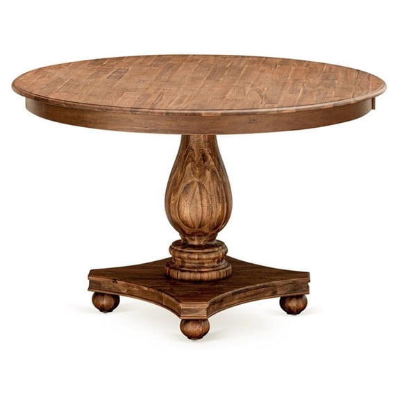 Pemberly Row Wood Dining Table in Sandblasting Antique Walnut