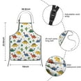 thumbnail image 3 of White Cartoon Dinosaurs Cacti Pattern Kids Aprons for Girls and Boys,Adjustable Neck Strap Toddler Aprons for Kids Cooking Baking, 3 of 3