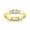 Yellow Gold, variant on 1/2ctw Diamond Three Stone Anniversary Ring in 10k White Gold (G-H, I2-I3)