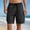 Black, variant on Men's Solid Buckle Belt Casual Shorts, Multi Zipper Pockets, Stylish Outdoor Daily Shorts Gray XXXL