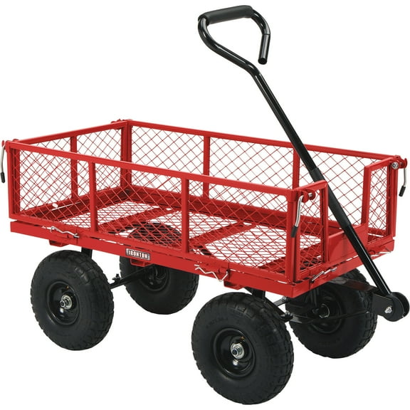 Ironton Steel Garden Cart, 400-Lb. Capacity, 38in.L x 18-1/2in.W x 21in.H
