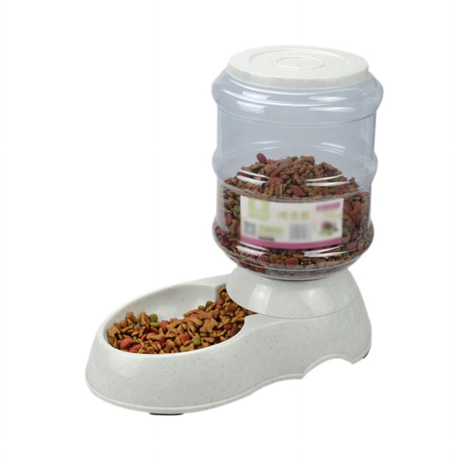 Automatic Feeder Pet Dog Gray Lid Pets Small Auto Feeder for Dogs Automatic Pet Feeder and Water