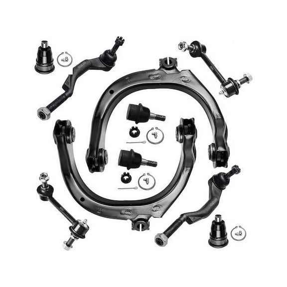 Front and Rear Control Arm Ball Joint Tie Rod and Sway Bar Link Kit - Compatible with 2002 - 2007 GMC Envoy 2003 2004 2005 2006