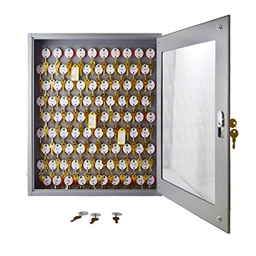 STEELMASTER Dupli-Key Vue Locking Key Cabinet, 60 Key Capacity, 16.5" x 20.25" x 2.88", Gray (2018V06001)
