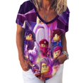 thumbnail image 3 of Ninjago Women's Shirt V-Neck Breathable Short-Sleeve T-Shirt Casual Fashion Tee Soft & Trendy Blouse XL, 3 of 8