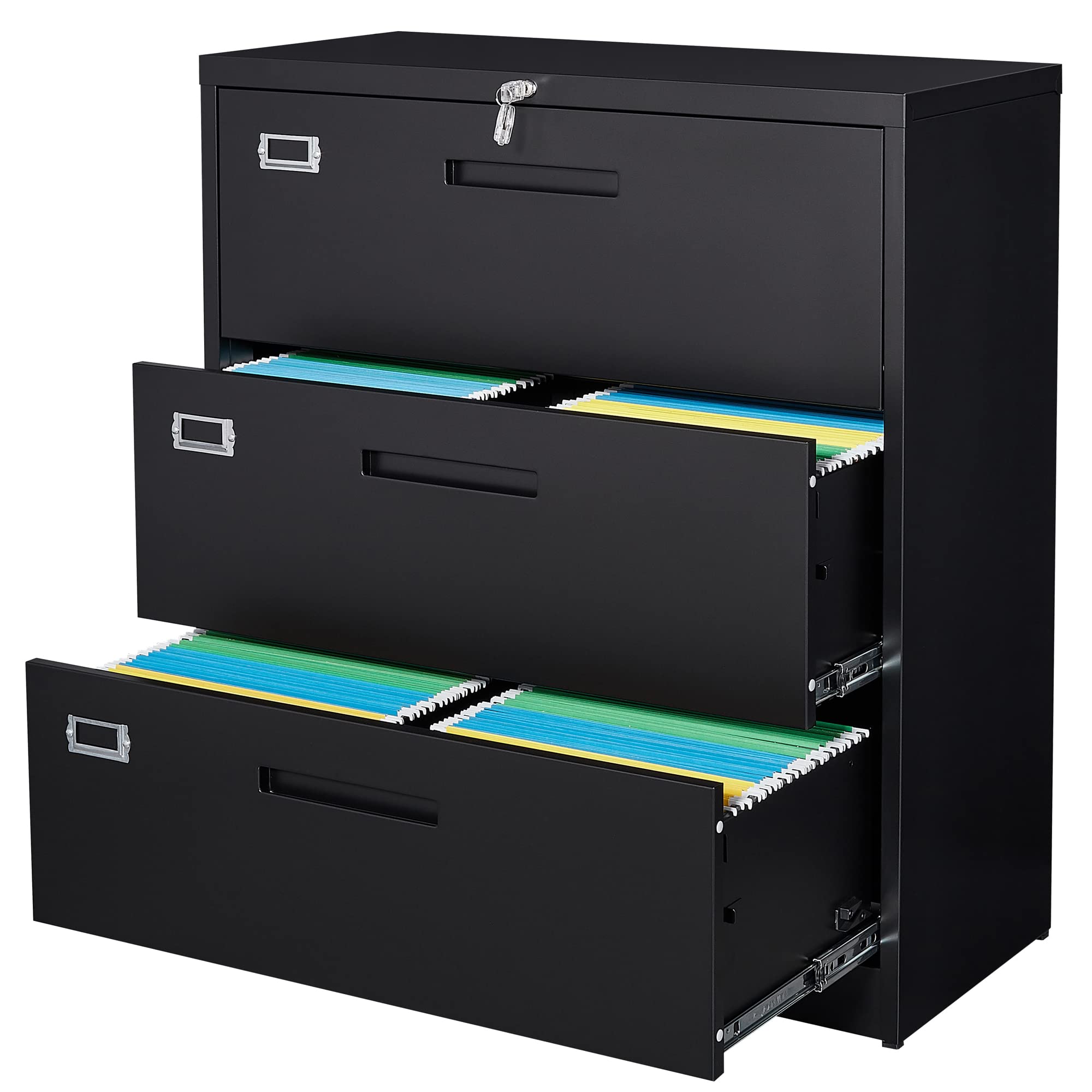 Fesbos Lateral File Drawer 36" Wide Metal Filing