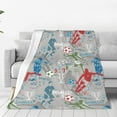 thumbnail image 2 of Soccer Ball Blanket Gifts for Adults Kids Boy Soft Warm Lightweight Cozy Soccer Game Throw Blankets for Bed Living Room Sofa Couch Soccer Decor 50x60in, 2 of 5