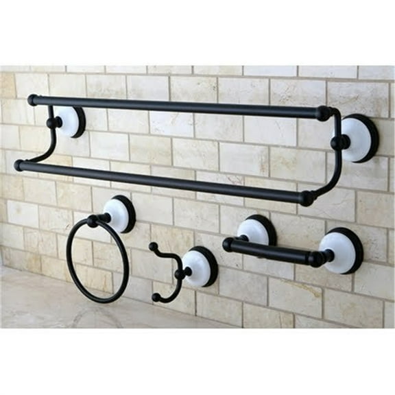 Kingston Brass BAK1113478ORB Victorian 4-Piece Bathroom Hardware, Oil Rubbed Bronze
