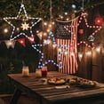 thumbnail image 6 of Yhmxh Red White and Blue Lights, 3Pack 4th of July Decorations Iron Framed Hanging Patriotic Star Lights 145 LED USB Operated Indoor Window Lights for Fourth of July,Labor Memorial Day Home Decor, 6 of 6
