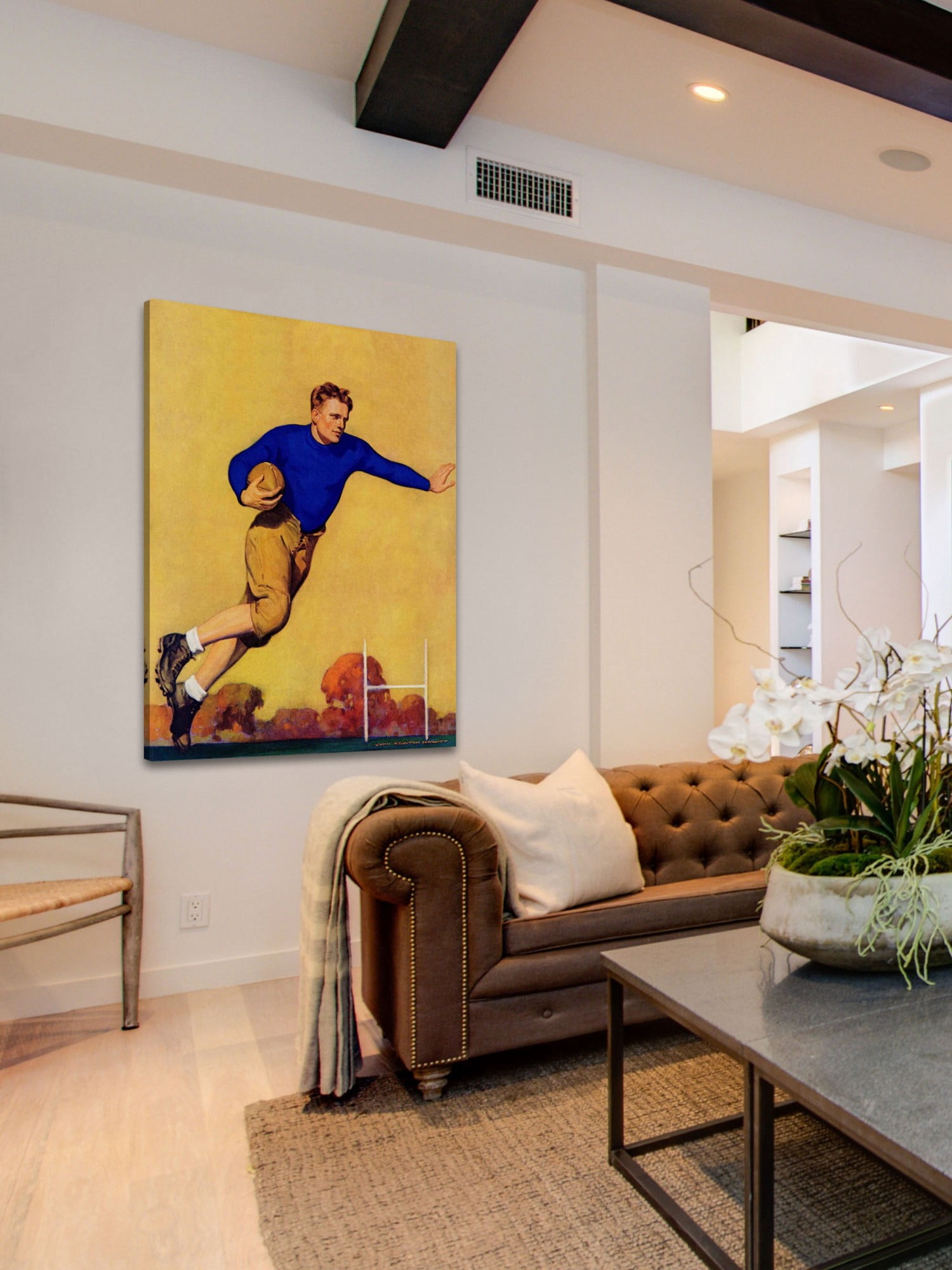 Marmont Hill Football Player by John Newton Howitt Painting Print on Canvas