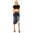 thumbnail image 5 of Fashion2Love Women's Juniors  Calf - Length Non-Stretch Denim Pencil Skirt, 5 of 6