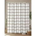thumbnail image 4 of Light Brown Shower Curtain, Checkered Waterproof Shower Curtain Set with 12 Hooks Lightweight Washable Fabric Shower Curtains for Bathroom 72x72 Inches, 4 of 6